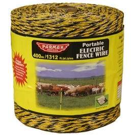 Electric Fence Wire, Yellow & Black Aluminum, 1,312-Ft. Spool