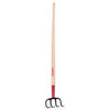 Cultivator, 4-Tine, Forged Steel, Wood Handle