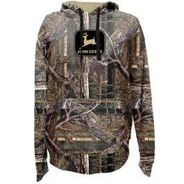 Camo Pullover Hoodie with  John Deere Logo, Large