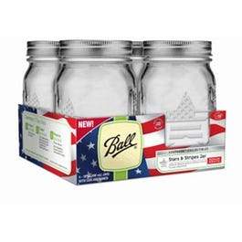 Keepsake Mason Jars, Regular Mouth,16-oz., 4-Ct.