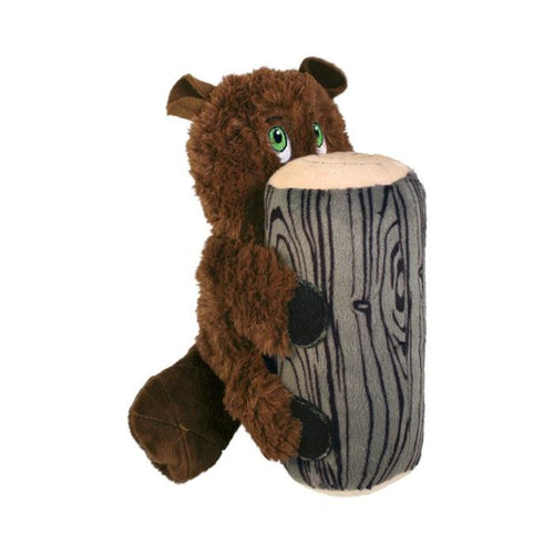 KONG Huggz Hiderz Beaver Plush Dog Toy