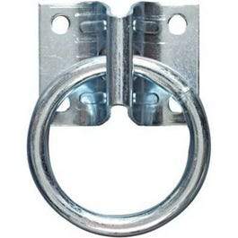 Hitching Ring with Plate, Zinc, 1-3/4 x 2-1/4-In.