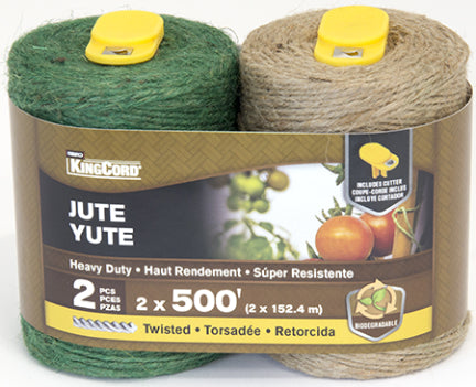 JUTE TWINE W/ CUTTERS 2PK #24 X 500 FT