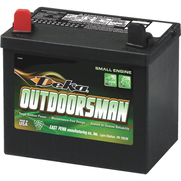 Deka Outdoorsman 12-Volt Lawn & Garden 230 CCA Small Engine Battery, Left Front Positive Terminal