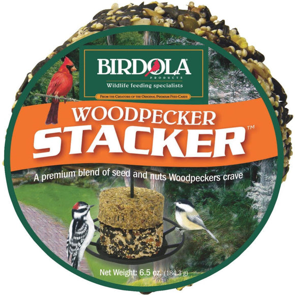 Birdola Woodpecker Stacker 6.5 Oz. Wild Bird Seed Cake