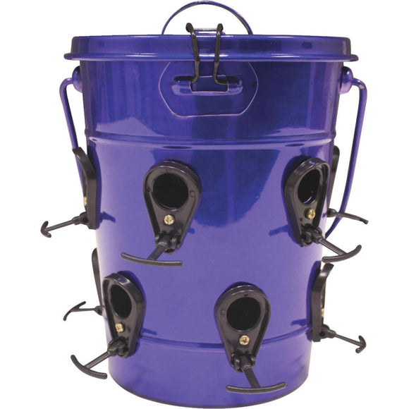 Heath Purple Metal Bucket Bird Feeder