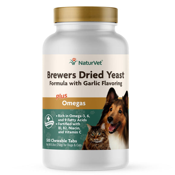 Naturvet Dog and Cat Brewers Dried Yeast Formula 500 Count