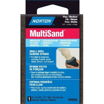 Norton 076607495020 MultiSand Sanding Sponge ~ Fine/Medium Grit