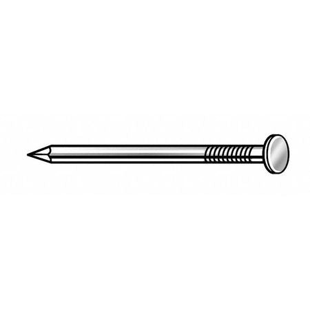 Zoro Tools Common Nail, 4 in L, 20d, Steel, Bright Finish, 6 ga, 155 PK
