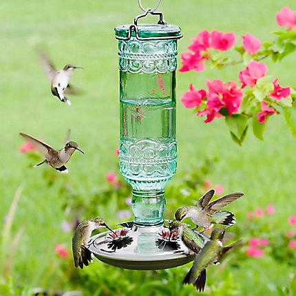 Perky-Pet® Antique Bottle Glass Hummingbird Feeder - 10 oz Nectar Capacity