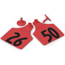 Allflex 26 - 50 Red A-tag Numbered Cow Id Ear Tags