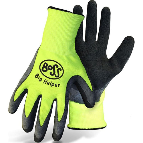Boss V2 Flexi Grip High- Vis  Poly Knit Latex Palm Glove